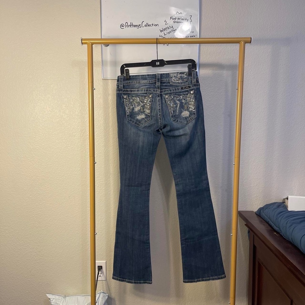 Miss me rhinestone boot cut jeans